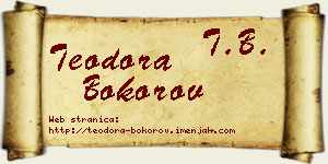 Teodora Bokorov vizit kartica